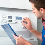Technician,Servicing,The,Gas,Boiler,For,Hot,Water,And,Heating